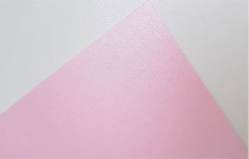 Papel Perolado Liso Rosa 20 folhas A4 - 120g/180g - Papel Especial